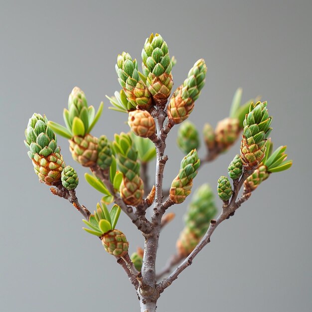 um ramo de uma planta com a palavra pinheiro nele