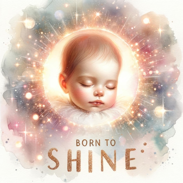 Um recém-nascido brilhante Uma estrela brilhante