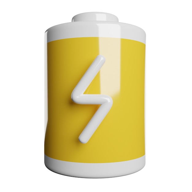 um recipiente amarelo e branco com um número 4 nele