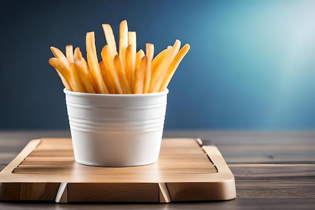 Um Quadro Para Jogar Damas Com Batatas Fritas Numa Mesa De Madeira