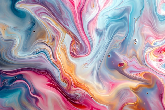 Um redemoinho abstrato de cores pastel parecido com mármore gerado pela IA