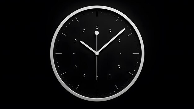 Foto um relógio com três pontos e um relógio é preto traços minimalistas