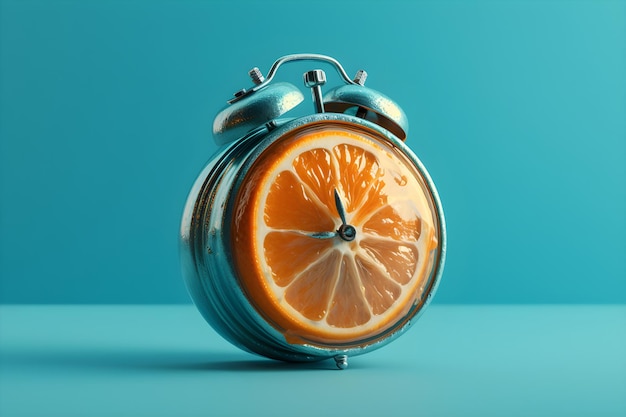 um relógio laranja