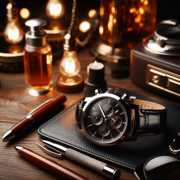 Um relógio masculino de luxo um presente amoroso para um homem especial para a mídia social modelo de design post