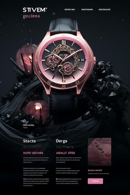 Um relógio rosa anuncia a marca Panera.