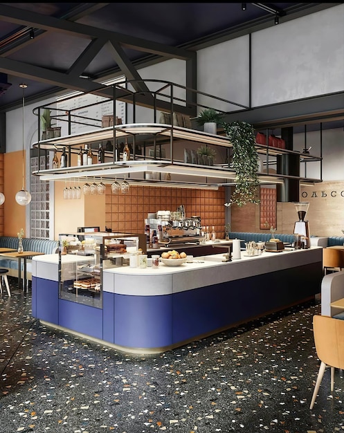 um restaurante com um sinal que diz "bar de citação" na parede