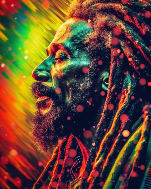 Um retrato colorido da fusão do reggae