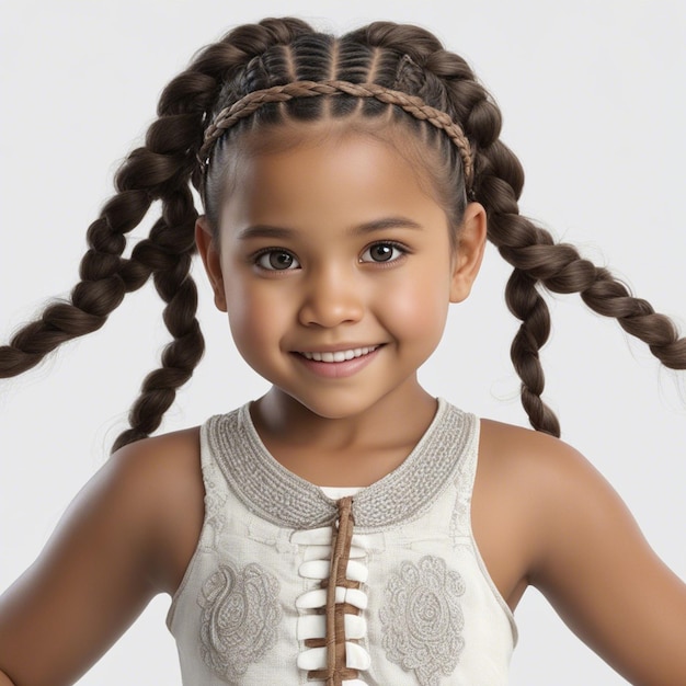 Foto um retrato da jovem americana mais charmosa e fofa, sorriso branco e cabelo encaracolado