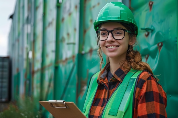 Um retrato de engenheira mulher olhando construção arquiteto mulher asiática com plano na mão e capacete amarelo com selecionar foco e uso de filtro de efeito conceito de engenheiro e trabalho de negócios sucesso