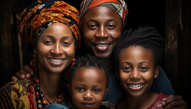 Foto um retrato de família com um bebê e uma mulher