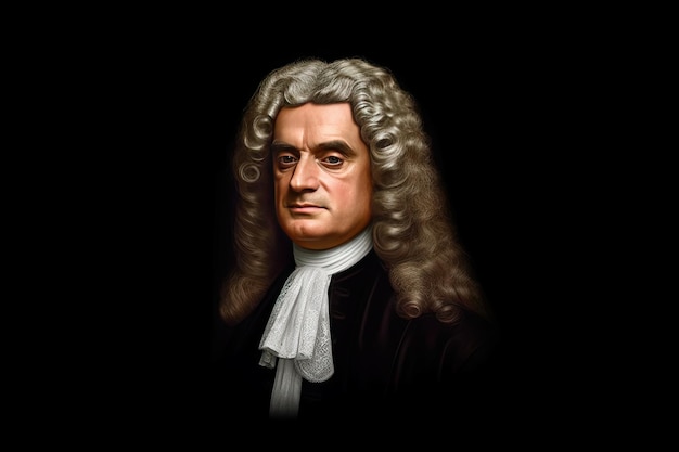 Um retrato de um político com cabelo encaracolado e um lenço