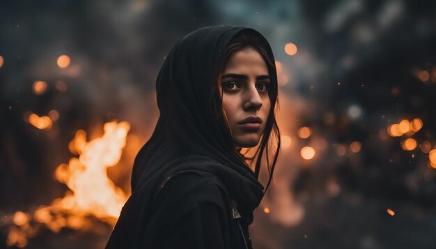 Um retrato de uma mulher iraniana