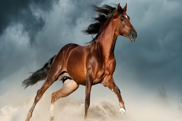 Um retrato fotográfico do cavalo frisão