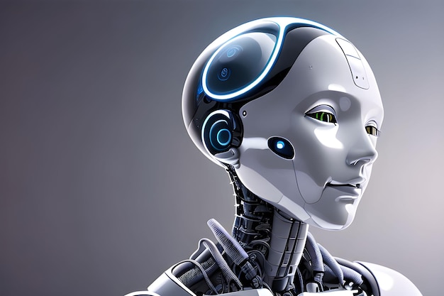 um robô de IA feminino