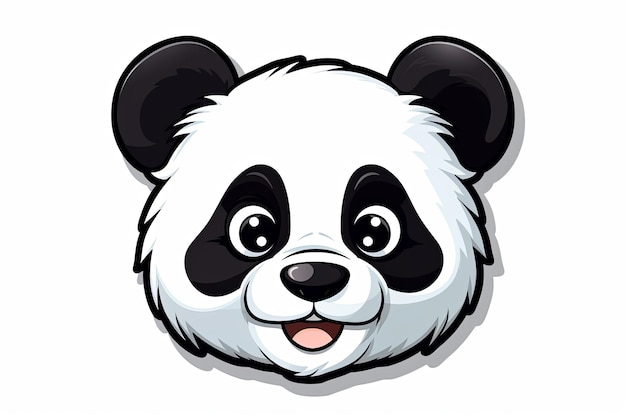 Foto um rosto de panda com as palavras 