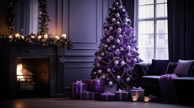 Um roxo de Natal aconchegante