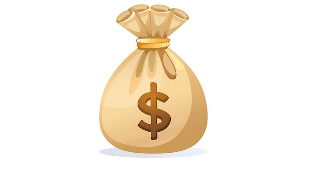 um saco de dinheiro com um símbolo de dólar nele