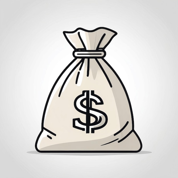 Um saco de dinheiro com um sinal de dólar