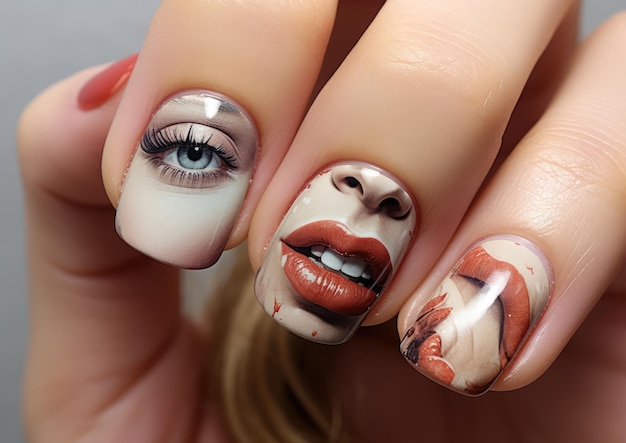 Um salão de beleza que oferece uma variedade de designs de nail art