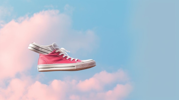 Um sapato converse rosa com a palavra converse