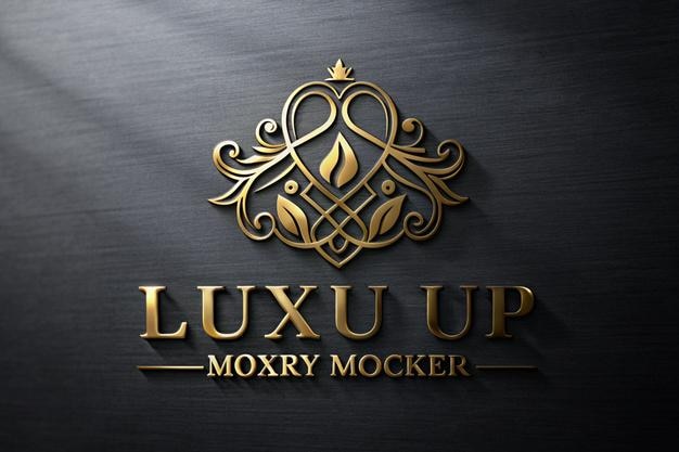 Um sinal preto e dourado que diz luxo acima acima acima acima