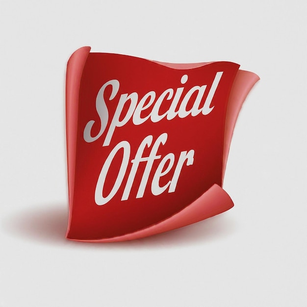 Um sinal vermelho que diz oferta especial para oferta especial