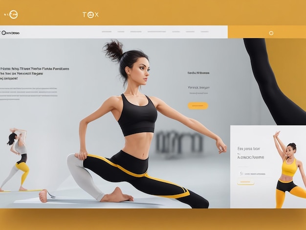 Foto um site para a empresa que é para o site de exercícios de ioga