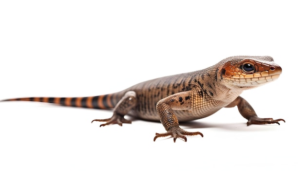 Um skink em uma pose brincalhona