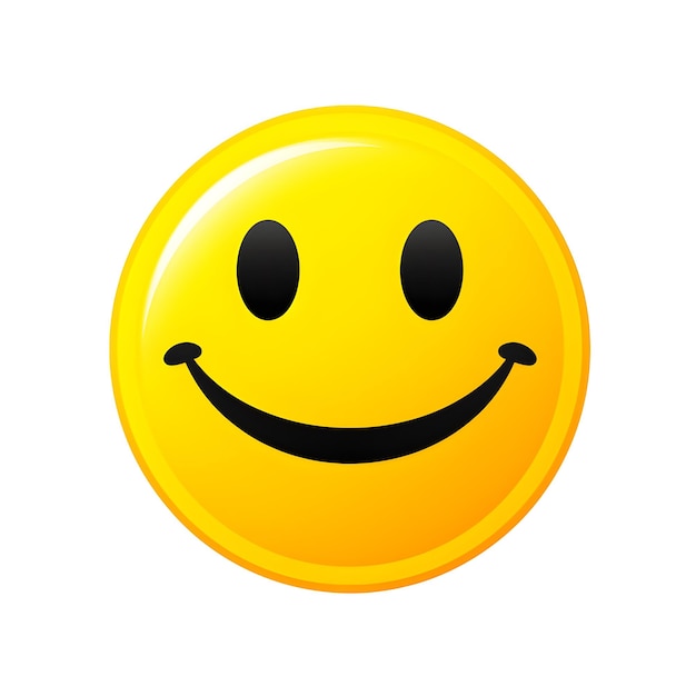 Um smiley amarelo com olhos pretos e um sorriso