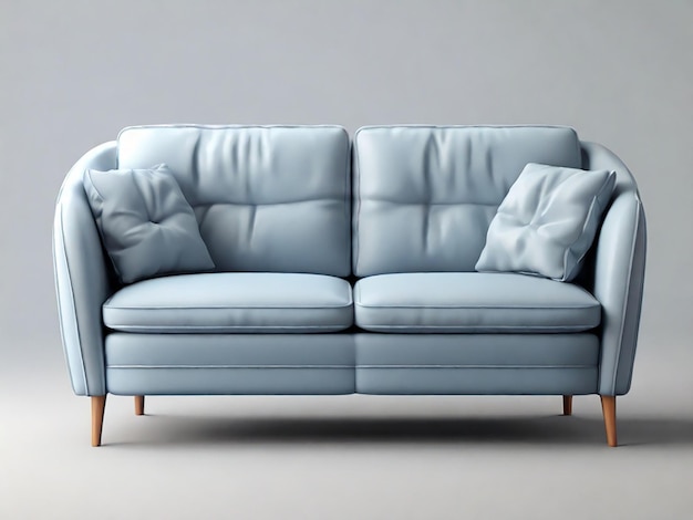 Um sofá com almofadas que diz a palavra do lado