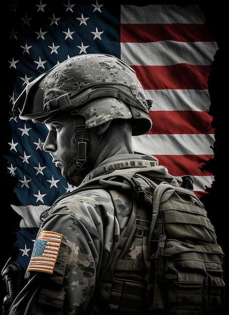 Estados Unidos Da Bandeira Da América E Casaco Uniforme Militar Dobrado.  Símbolos Militares Banner Conceptual De Fundo Para Os Ame Imagem de Stock -  Imagem de exército, orgulho: 204576375