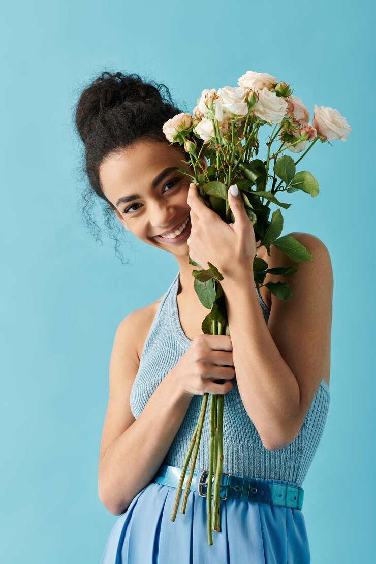 Foto um sorriso de mulher