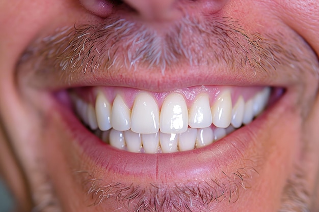 Foto um sorriso lindo de um homem emoldurado por dentes brancos como a neve expressa frescura e confiança