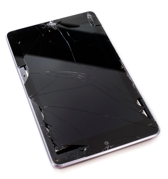 Um tablet quebrado