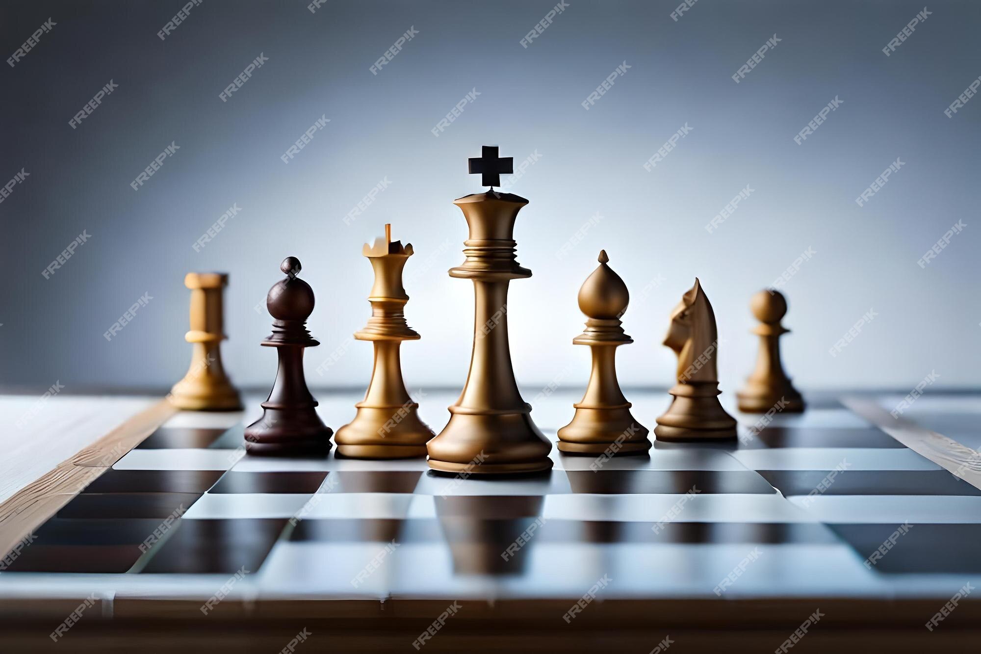 Foto de Tabuleiro De Xadrez Com Peças Em Posição Para Novo Jogo e mais  fotos de stock de Bispo - Peça de xadrez - iStock