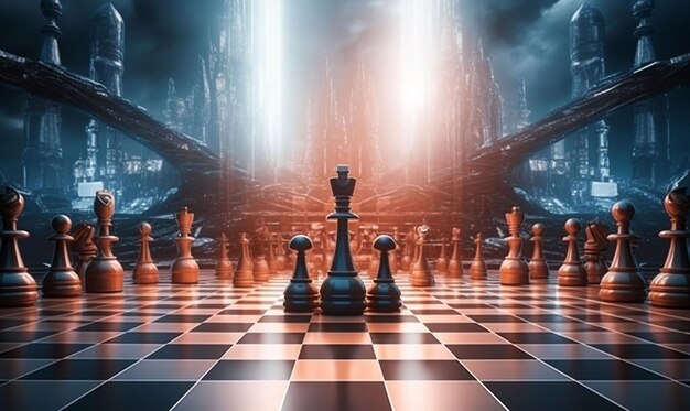 O Rei Na Batalha Do Jogo De Xadrez Da Rendição Do Tabuleiro De Xadrez Pelo  Cavaleiro E a Rainha Checkmate, Conceito Da Estratégia Foto de Stock -  Imagem de posto, batalha: 123867282