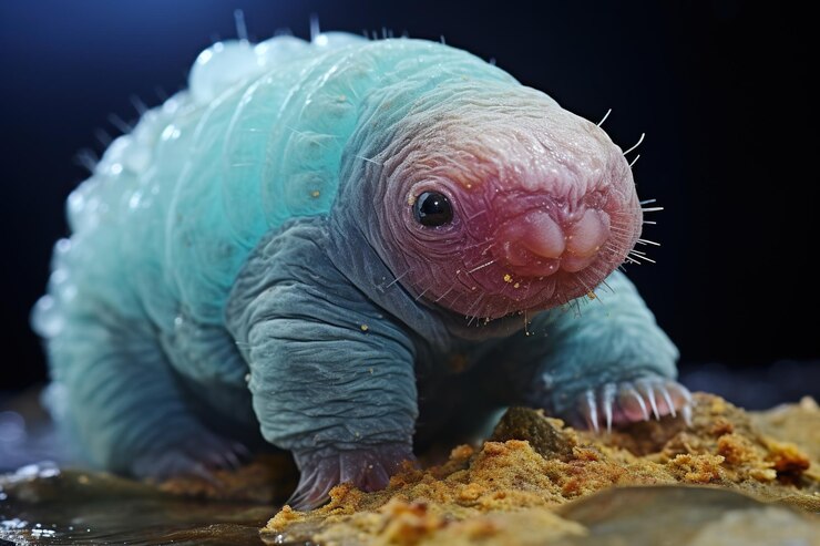 Foto um tardígrado ou urso d'água que é amplamente considerado a forma de vida mais resistente do planeta sob o microscópio gerado com ia