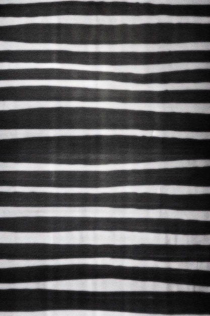 Um tecido listrado preto e branco com as listras brancas.