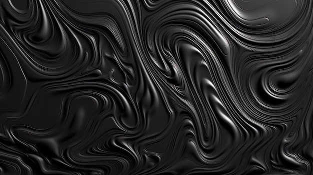 Foto um tecido preto com um padrão de curvas.