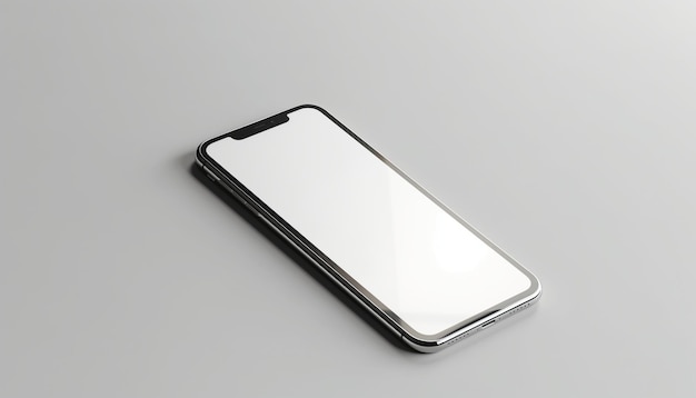 um telefone celular prateado com uma base prateada e uma base preta