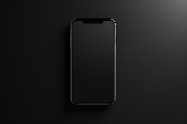 Foto um telefone com tela preta e fundo preto