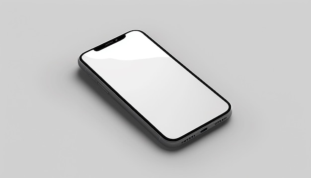 um telefone preto com uma tela branca que diz " iphone quot "