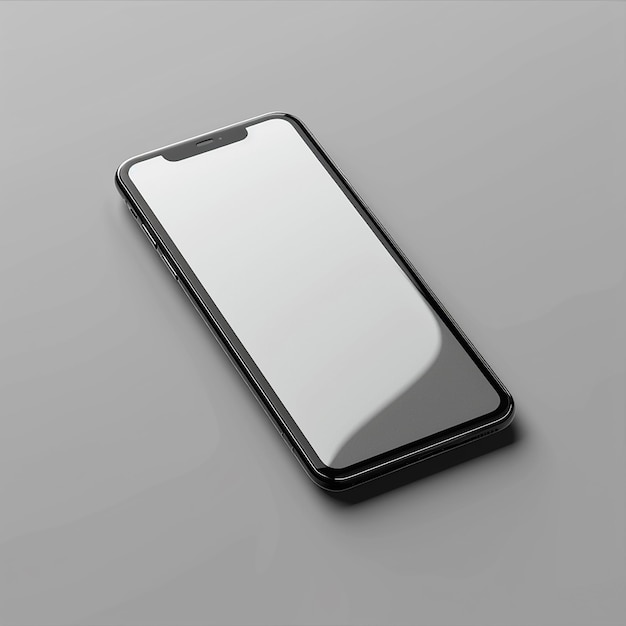 um telefone preto com uma tela plana