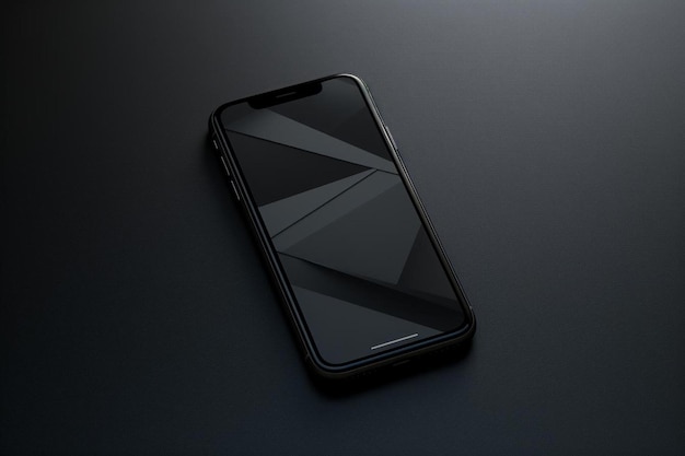 um telefone preto com uma tela que diz "x" na tela.