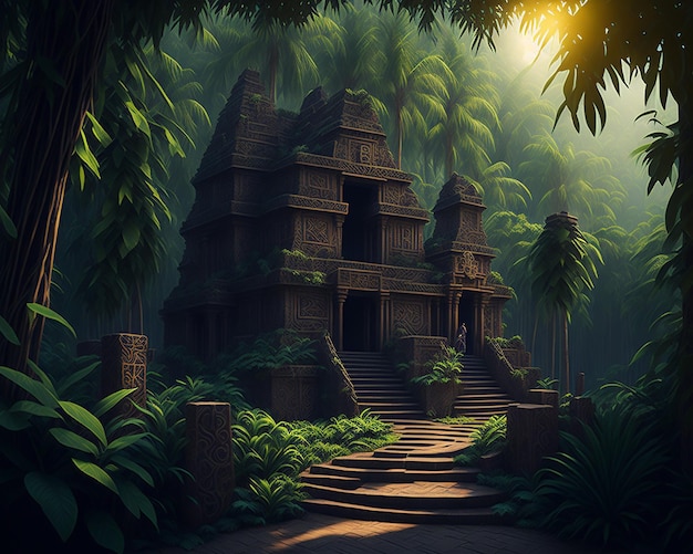 Um templo da selva na selva