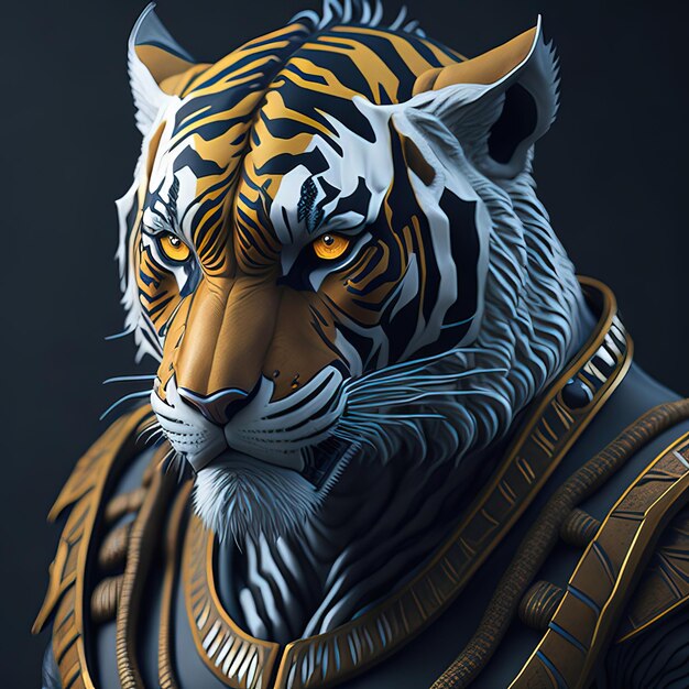 Um tigre com um olho dourado