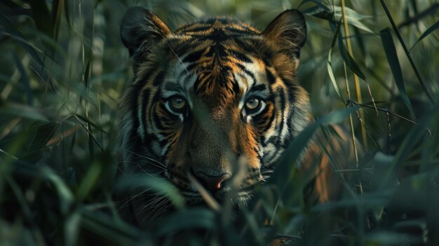 Foto um tigre na natureza