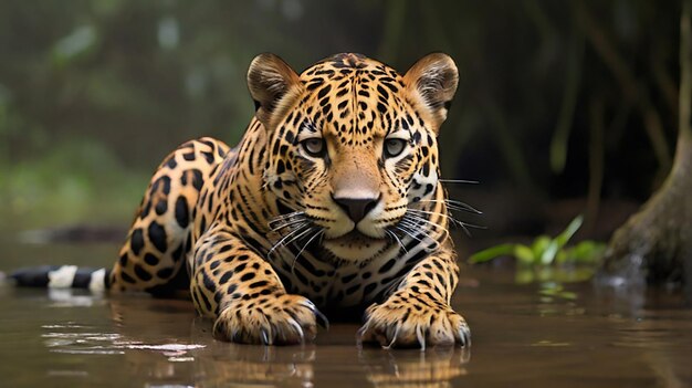 um tigre real da floresta de Bengala com um rosto atraente