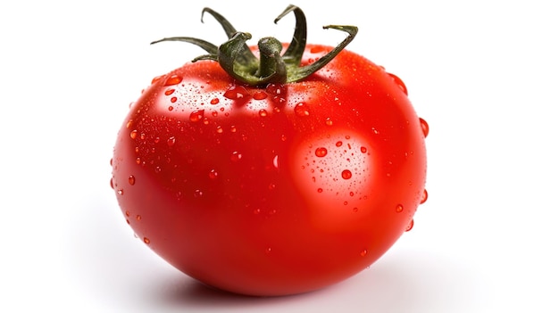 Um tomate com água cai sobre ele