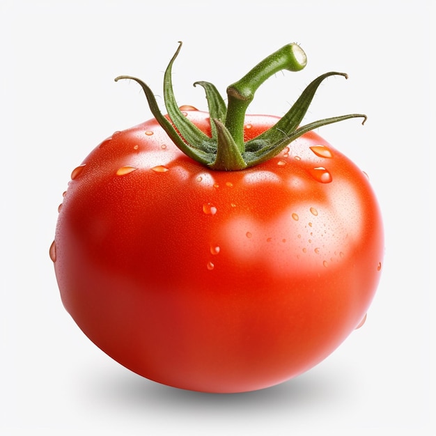 Um tomate com água cai sobre ele